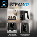 Pava Eléctrica Unnic Pantalla Digital Color Táctil Acero Inoxidable 1.7 L Temperatura Prestablecidas Ideal Para Mate Café Te Color Negro