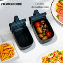 Freidora de Aire Novohome Digital 8Lts Doble Canastos 4+4 1700W NH-AF DUAL 100W